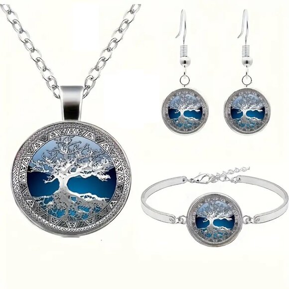 Four Piece Tree Of Life Jewelry Set - Picture 1 of 5